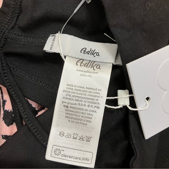 Adika Black Back Tie Handkerchief Crop Top (L) - Picture 3 of 7